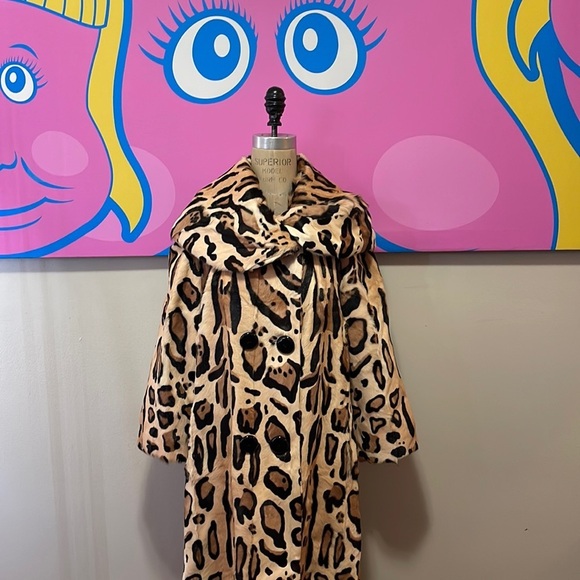 Moschino Goat Hair Animal Print Coat - Picture 1 of 16